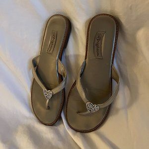 Brighton Orla Pewter heart Sandals 10M